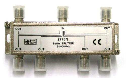 6-Way Splitter (5-1000MHz)